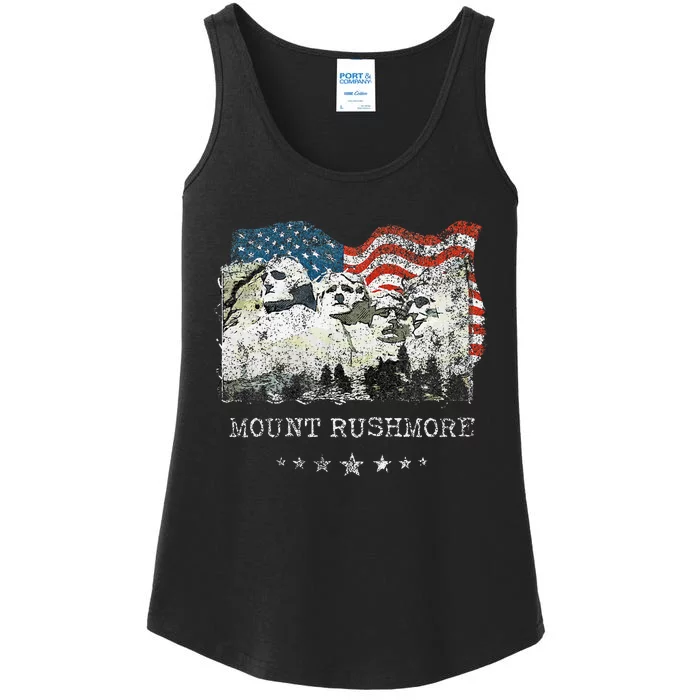 Mount Rushmore Flag Souvenirs Ladies Essential Tank