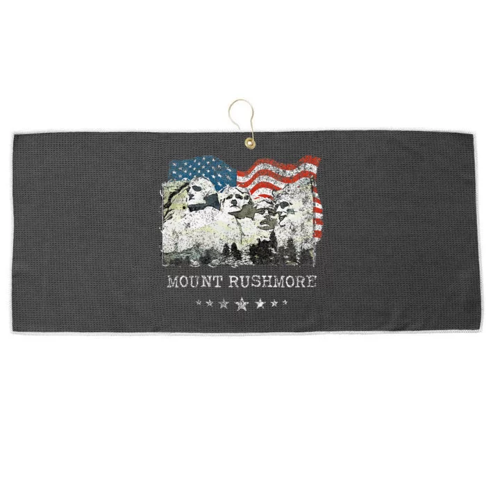 Mount Rushmore Flag Souvenirs Large Microfiber Waffle Golf Towel