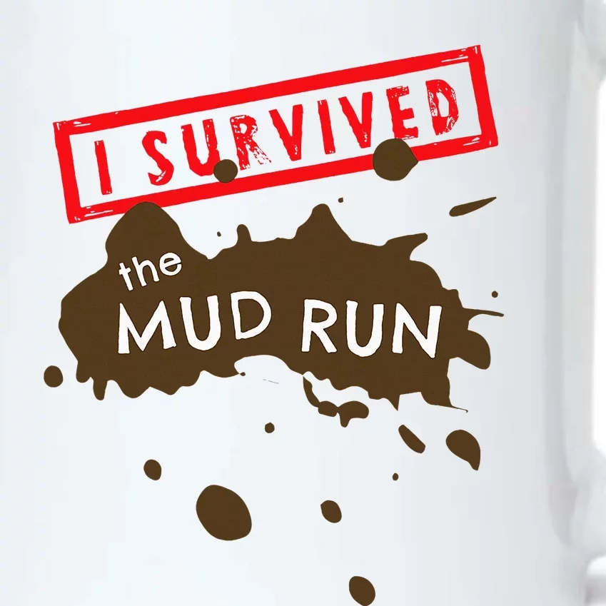 Mud Run Fun I Survived Team Runners Running Workout Black Color Changing Mug