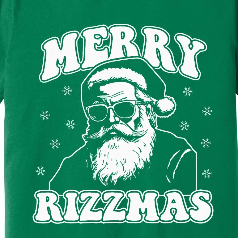 Merry R.I.Z.Z.M.A.S Funny Christmas Rizz Santa Claus Rizzler Premium T-Shirt