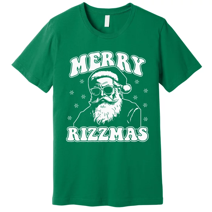 Merry R.I.Z.Z.M.A.S Funny Christmas Rizz Santa Claus Rizzler Premium T-Shirt