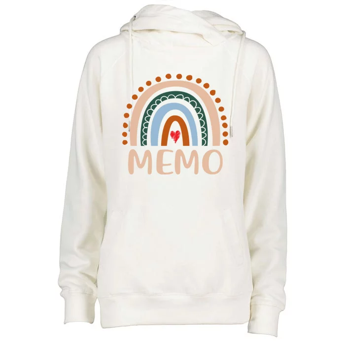 Memo Rainbow Grandma Cute Mothers Day Funny Memo Gift Womens Funnel Neck Pullover Hood