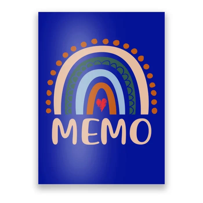 Memo Rainbow Grandma Cute Mothers Day Funny Memo Gift Poster