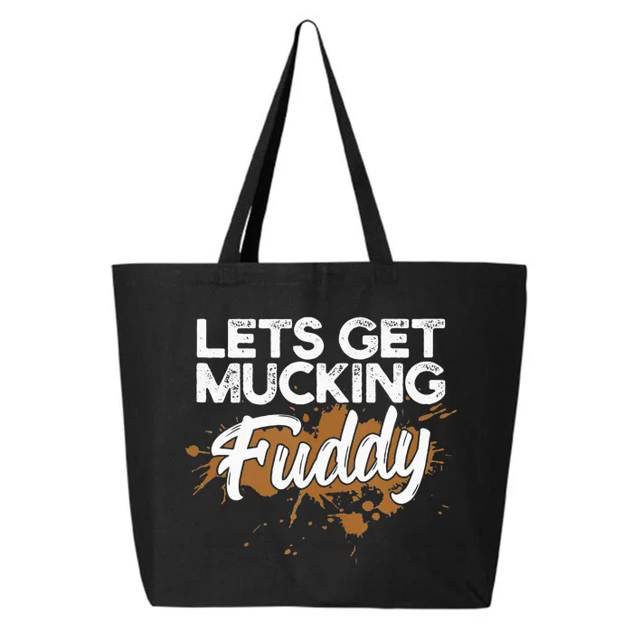 Mud Run Gear Funny 5k Marathon Running Apparel Mud Team 25L Jumbo Tote