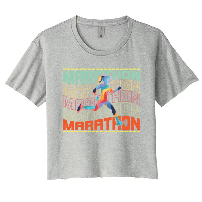 Marathon Running Gift Women's Crop Top Tee