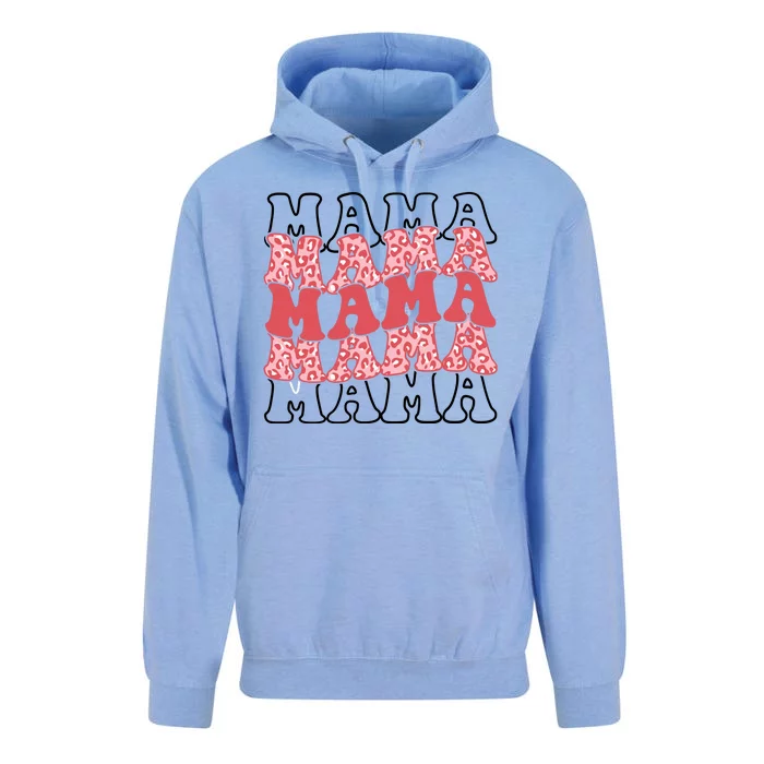 Mama Retro Groovy Cheetah Gift Unisex Surf Hoodie