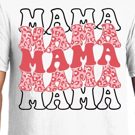 Mama Retro Groovy Cheetah Gift Pajama Set