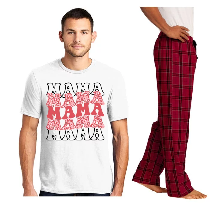 Mama Retro Groovy Cheetah Gift Pajama Set