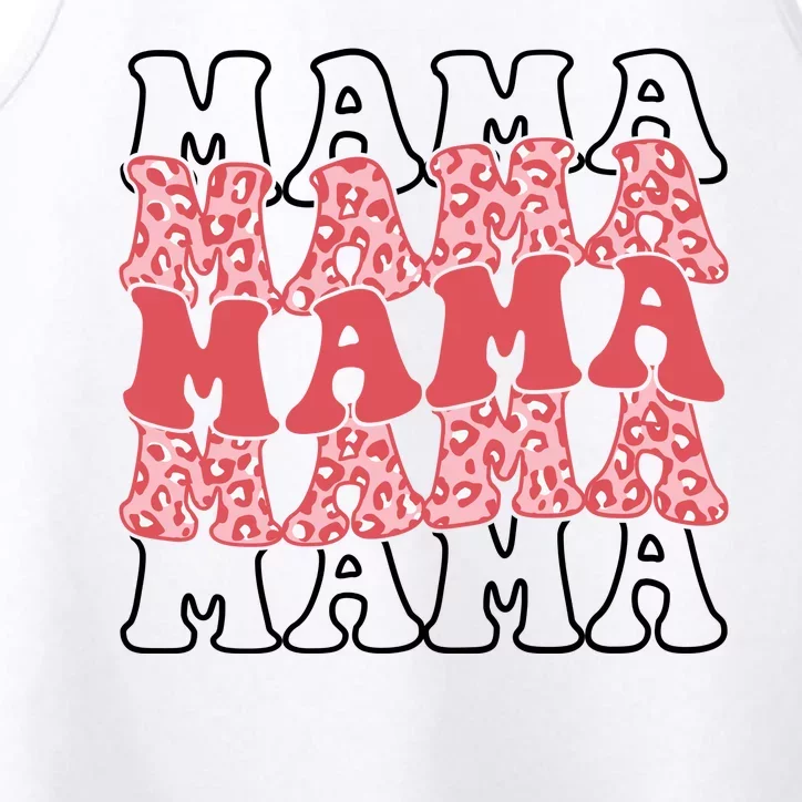 Mama Retro Groovy Cheetah Gift Performance Tank