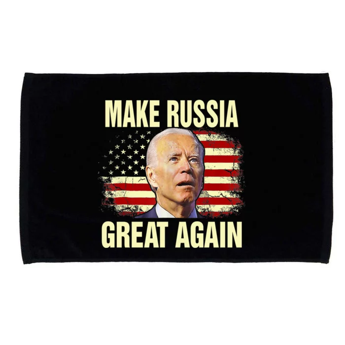 Make Russia Great Again Biden Confused America Funny Gift Microfiber Hand Towel