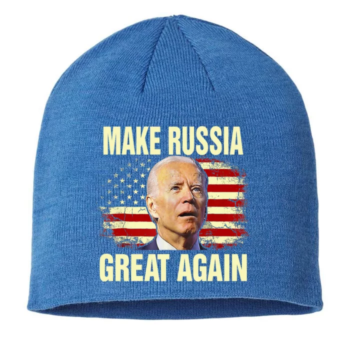 Make Russia Great Again Biden Confused America Funny Gift 8 1/2in Sustainable Knit Beanie