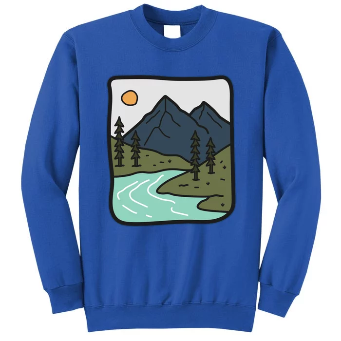 Mountain River Gift Camping Gift Nature Gift Adventure Day Gift Wild Cool Gift Tall Sweatshirt