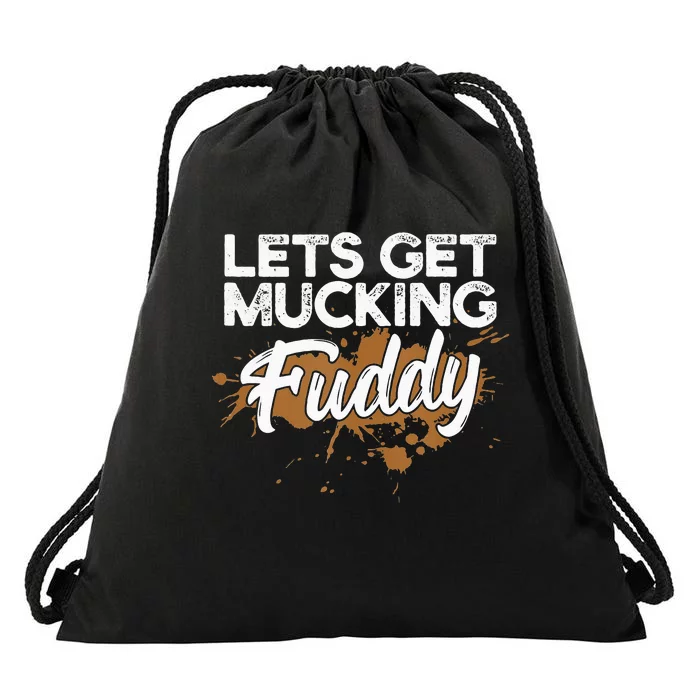 Mud Run Gear Funny 5k Marathon Running Apparel Mud Team Drawstring Bag