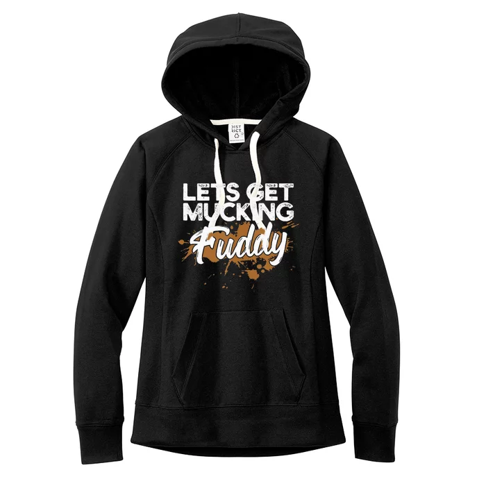 Mud Run Gear Funny 5k Marathon Running Apparel Mud Team Women's Fleece Hoodie