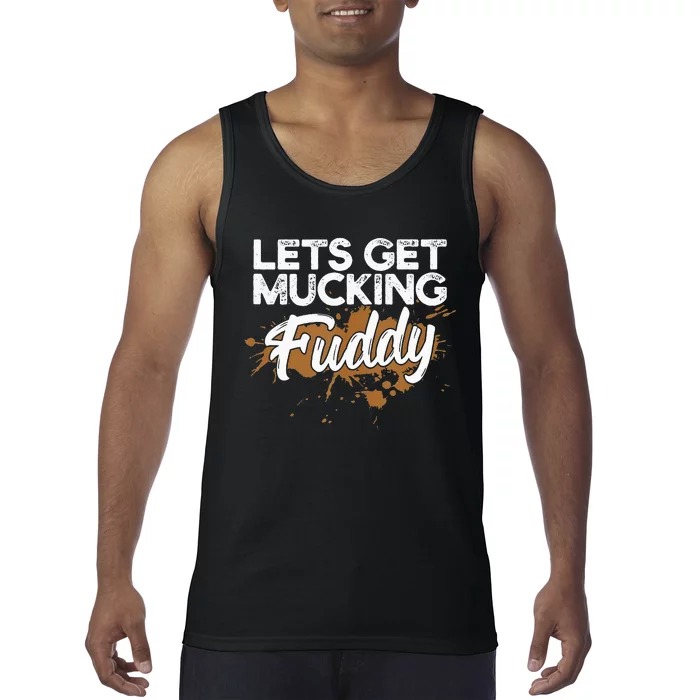 Mud Run Gear Funny 5k Marathon Running Apparel Mud Team Tank Top