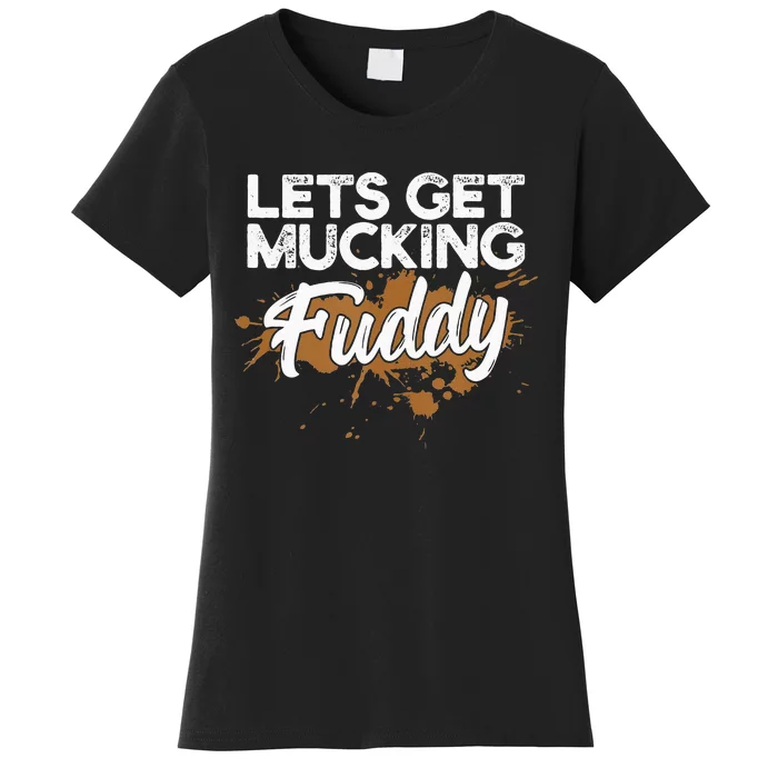 Mud Run Gear Funny 5k Marathon Running Apparel Mud Team Women's T-Shirt