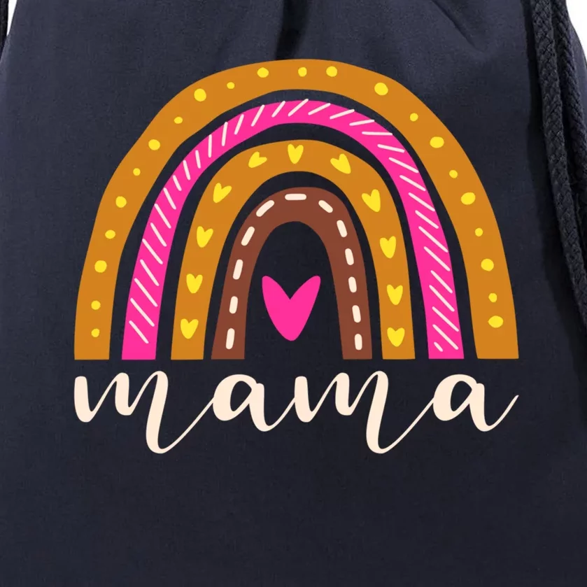 Mama Rainbow Graphic Grandma Mom Mommy New Mom MotherS Day Gift Drawstring Bag