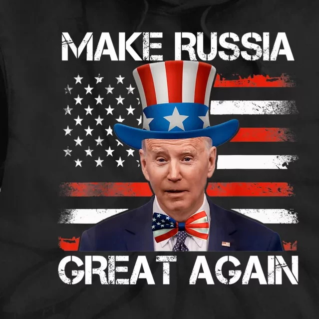 Make Russia Great Again Joe Biden Confused America Funny Tie Dye Hoodie