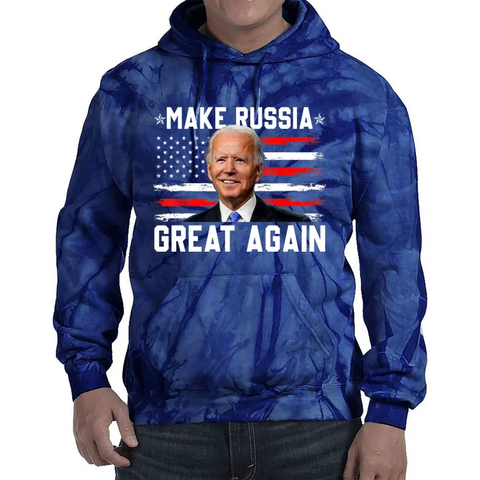 Make Russia Great Again Joe Biden Confused America Funny Tie Dye Hoodie