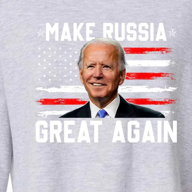 Make Russia Great Again Joe Biden Confused America Funny Cropped Pullover Crew