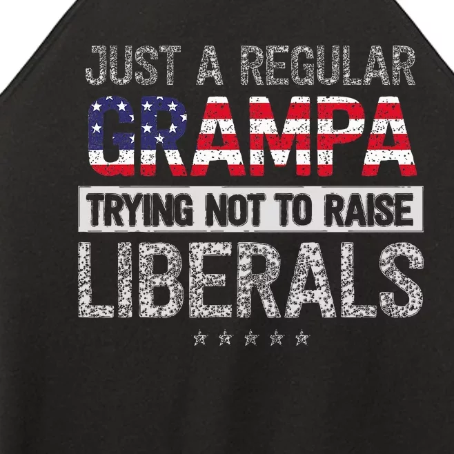 Mb Regular Grandpa Not To Raise Liberals Usa Flag Women’s Perfect Tri Rocker Tank