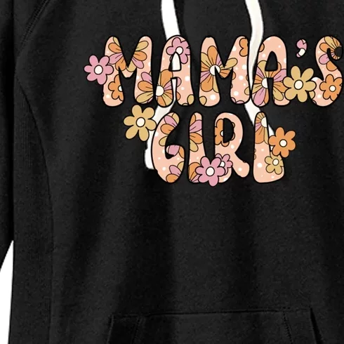 Mama Retro Hippie Flower Happy Parents Day Cute Gift Women's Fleece Hoodie