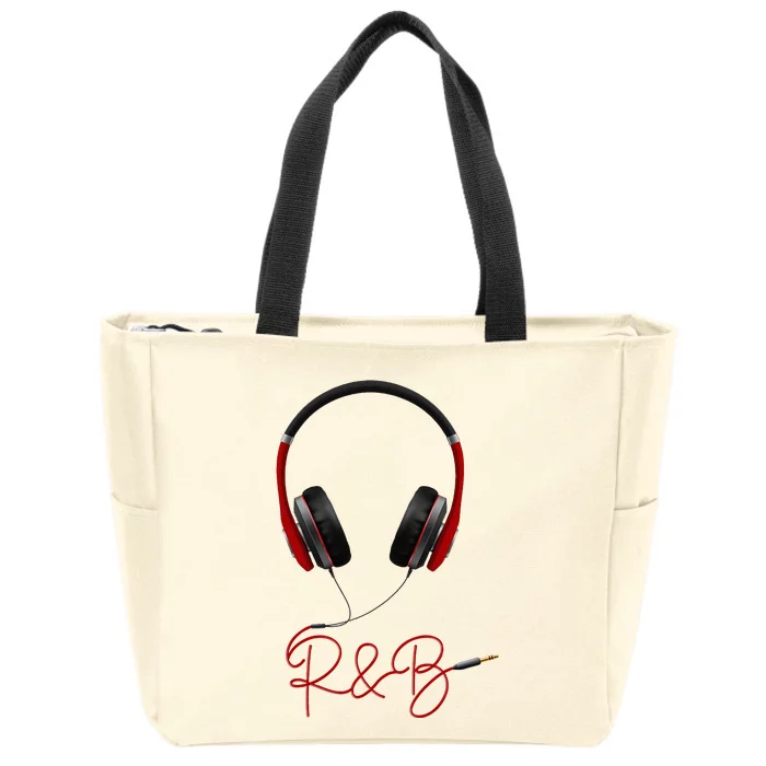 Music Red Headphone Icon Soul R&B Music Zip Tote Bag