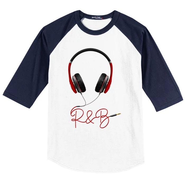 Music Red Headphone Icon Soul R&B Music Baseball Sleeve Shirt