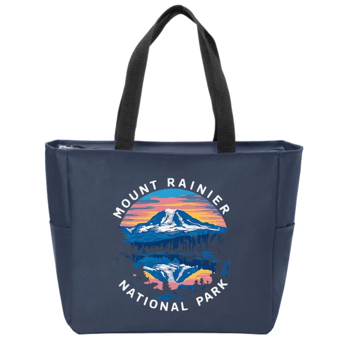 Mount Rainier Hiking Road Trip Seattle Zip Tote Bag