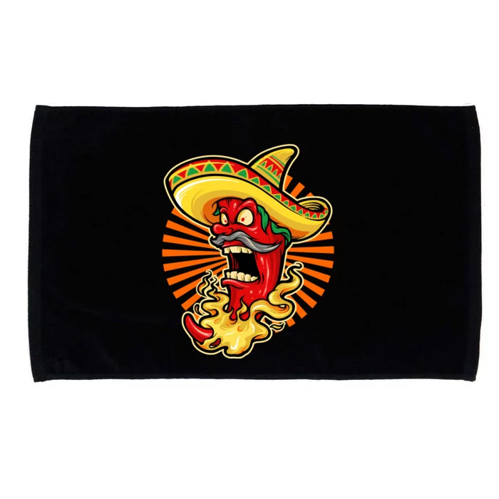 Mexican Red Hot Chili Pepper Microfiber Hand Towel