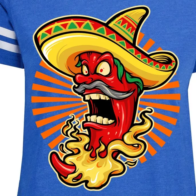 Mexican Red Hot Chili Pepper Enza Ladies Jersey Football T-Shirt