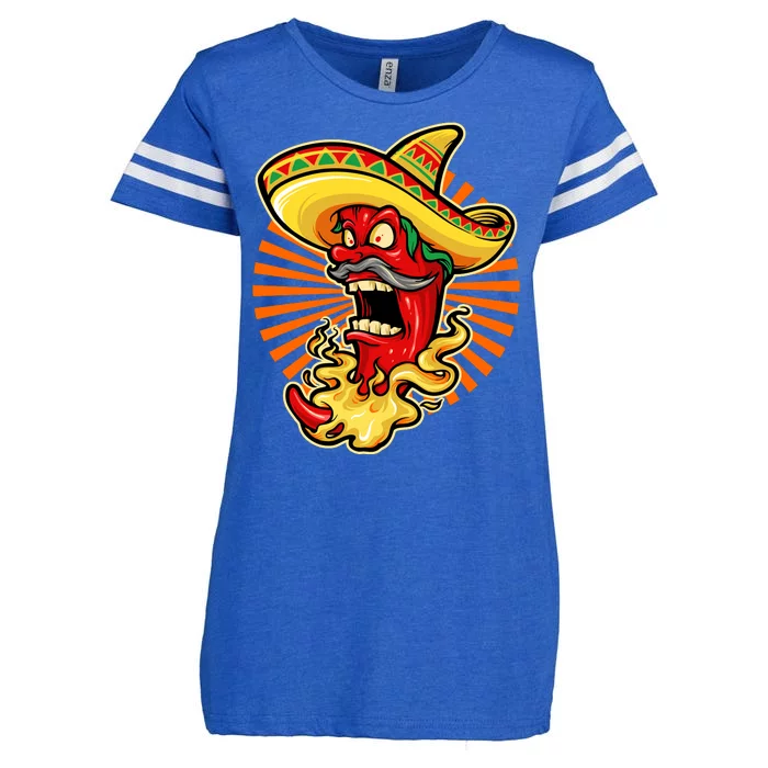 Mexican Red Hot Chili Pepper Enza Ladies Jersey Football T-Shirt