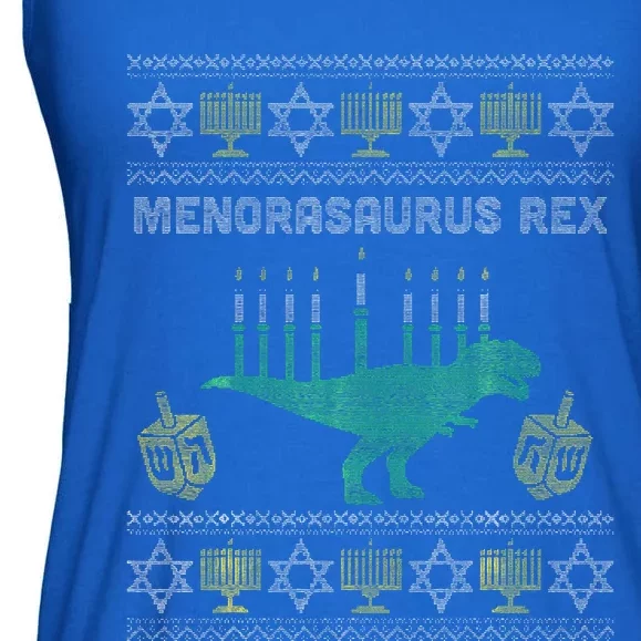 Menorasaurus Rex Hanukkah Jewish Chanukah Gift Ladies Essential Flowy Tank