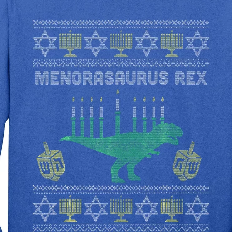 Menorasaurus Rex Hanukkah Jewish Chanukah Gift Tall Long Sleeve T-Shirt