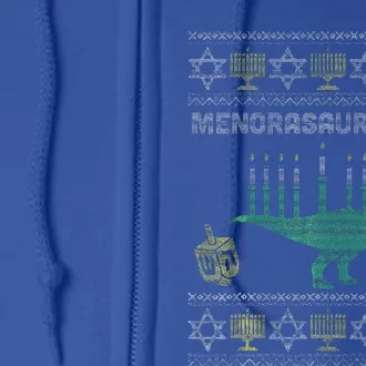 Menorasaurus Rex Hanukkah Jewish Chanukah Gift Full Zip Hoodie