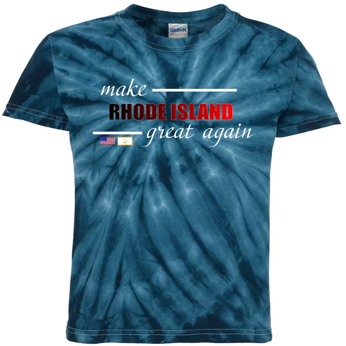 Make Rhode Island Great Again Kids Tie-Dye T-Shirt