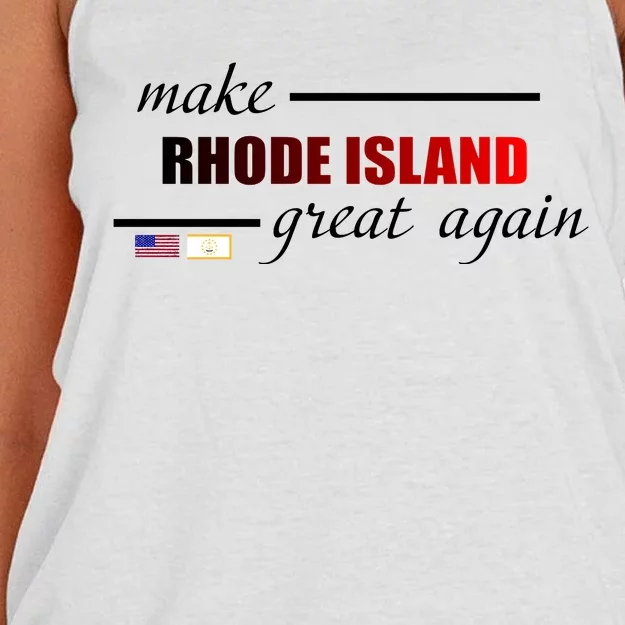 Make Rhode Island Great Again Women's Knotted Racerback Tank