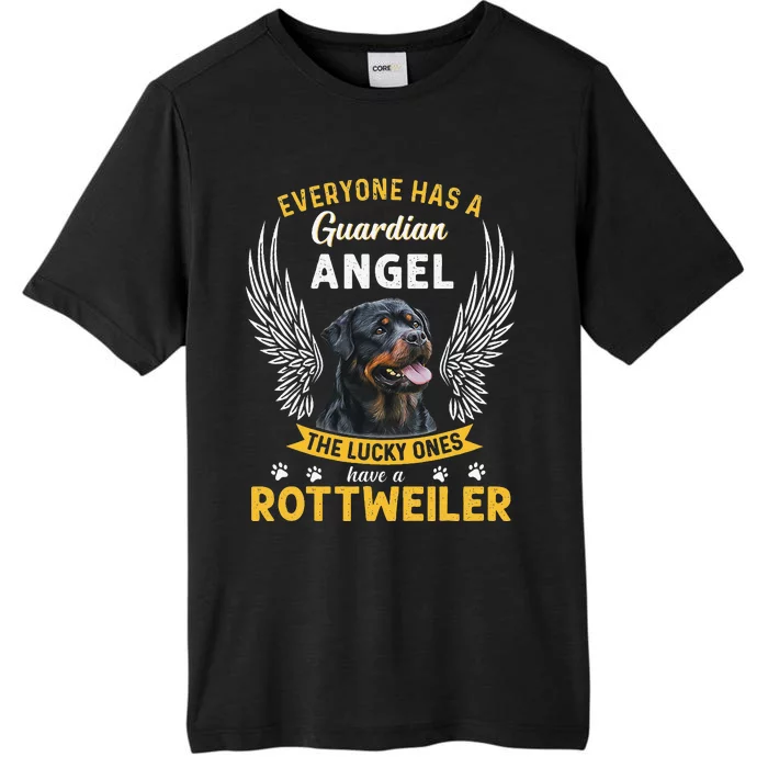 My Rottweiler Is A Guardian Angel Tee Gift Who Loves Pets ChromaSoft Performance T-Shirt