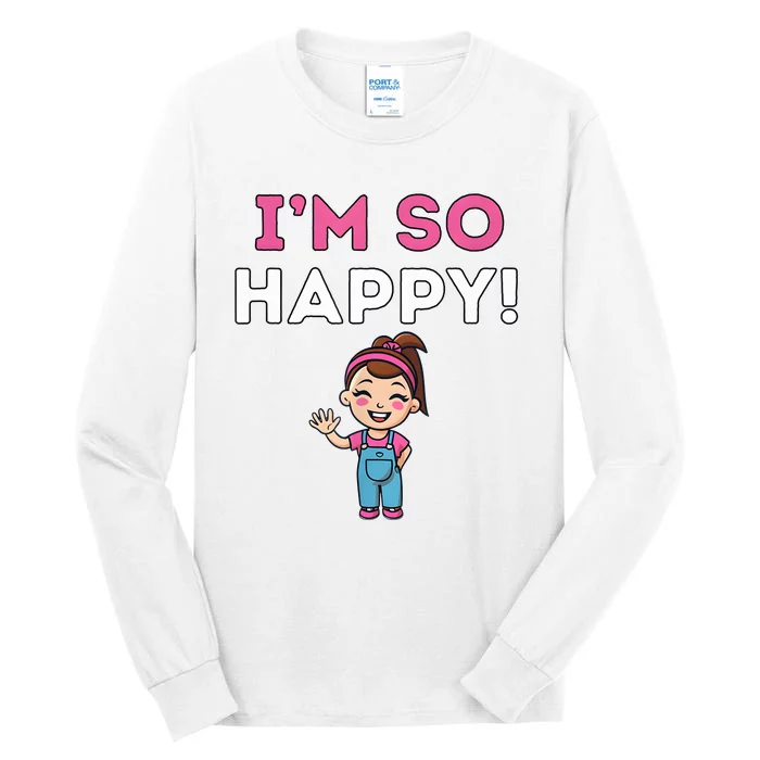 Ms Rachel Im So Happy Preschool Tall Long Sleeve T-Shirt