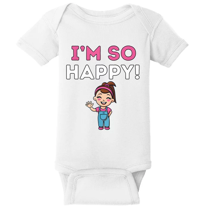 Ms Rachel Im So Happy Preschool Baby Bodysuit