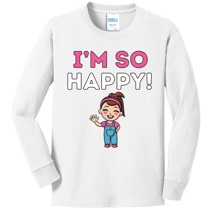 Ms Rachel Im So Happy Preschool Kids Long Sleeve Shirt