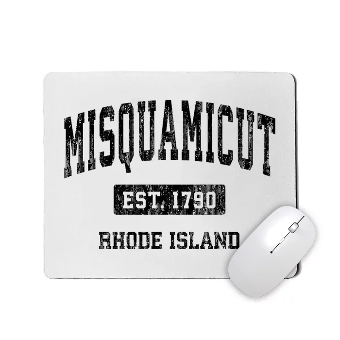 Misquamicut Rhode Island Ri Vintage Established Athletic Sports Design Mousepad