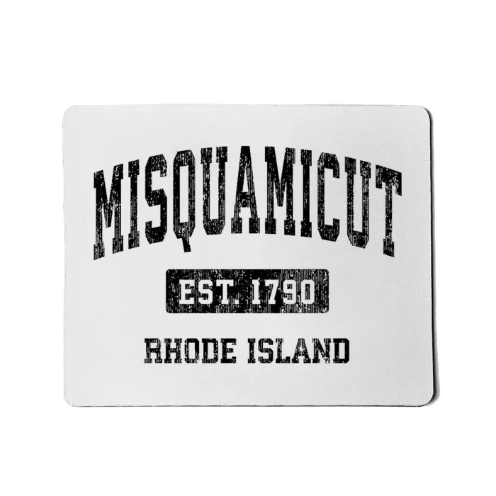 Misquamicut Rhode Island Ri Vintage Established Athletic Sports Design Mousepad