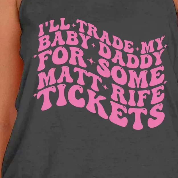 Matt Rife Ill Trade My Baby Daddy Women's Knotted Racerback Tank