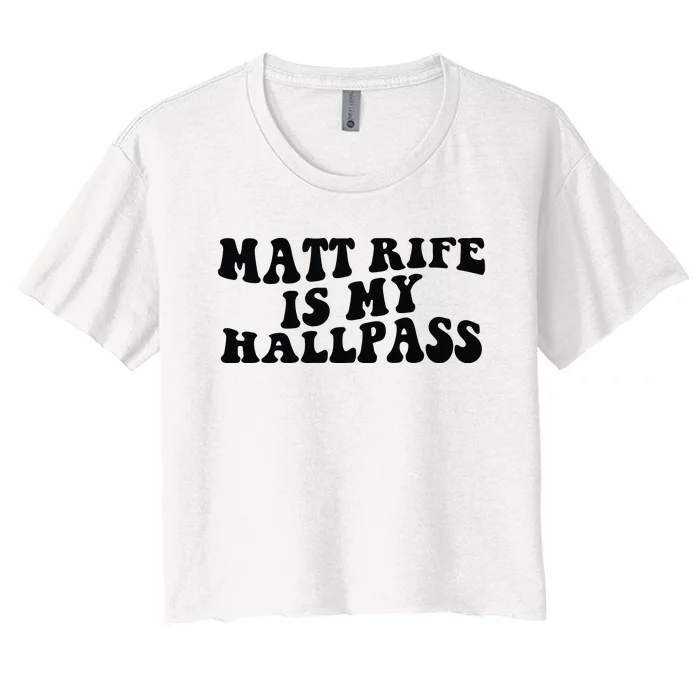 Matt Rife Is My Hallpass Two Sided Women's Crop Top Tee