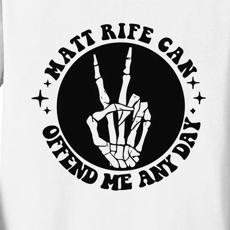 Matt Rife Is My Hallpass Two Sided Funny Kids Long Sleeve Shirt