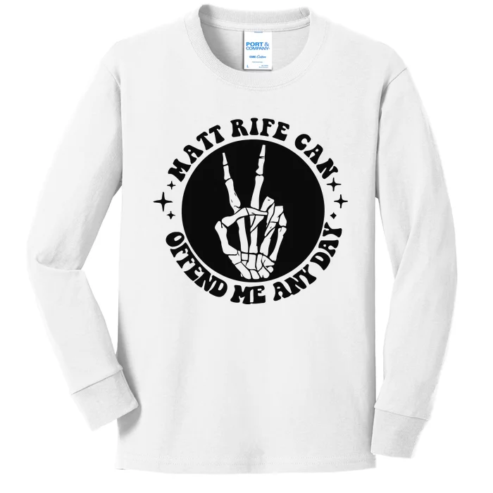 Matt Rife Is My Hallpass Two Sided Funny Kids Long Sleeve Shirt