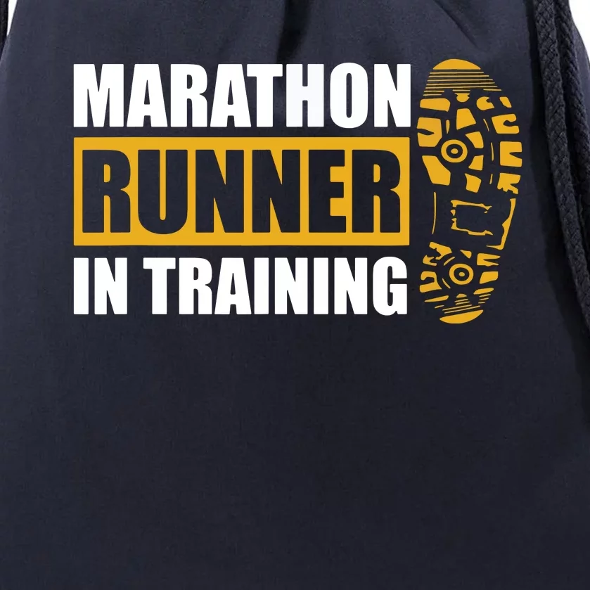 Marathon Runner In Training Quote For A Marathon Runner Drawstring Bag