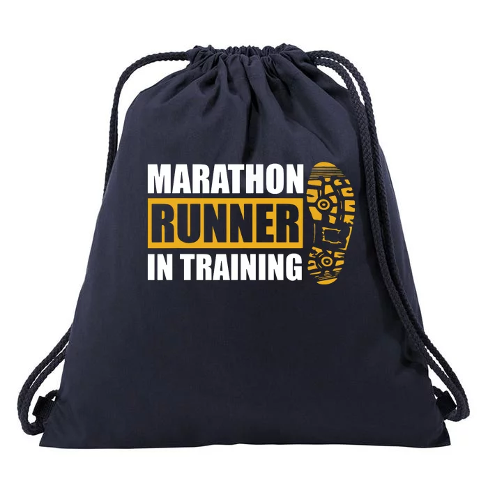 Marathon Runner In Training Quote For A Marathon Runner Drawstring Bag