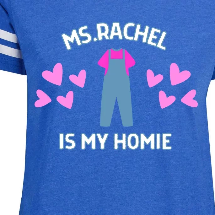 Ms Rachel Is My Homie Ms. Rachel Preschool Mom Dad Kids Enza Ladies Jersey Football T-Shirt